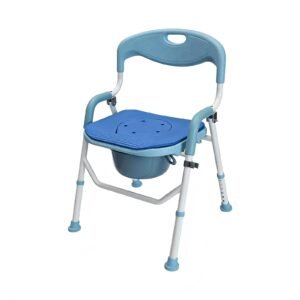 135 kg Folding Shower and Commode Chair featuring 135 kg folding commode and shower toilet chair; suited to Key functions and design features include. | Shower chair with back view of 135 kg Folding Shower and Commode Chair