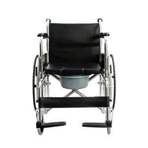 Large-wheel Aluminum Commode Wheelchair featuring manual wheelchair and folding wheelchair; suited to spinal or lower-limb disability