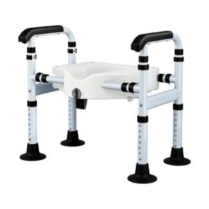 12 cm Adjustable Raised Toilet Seat Frame – Steel PE or Aluminum Padded featuring 12 cm raised toilet seat; suited to Key functions and design features. | Adjustable raised toilet seat highlighting 12 cm raised toilet seat and steel pe toilet frame; suited to Key functions and design features include 12. | Bathroom toilet safety rails view of 12 cm Adjustable Raised Toilet Seat Frame – Steel PE or Aluminum Padded