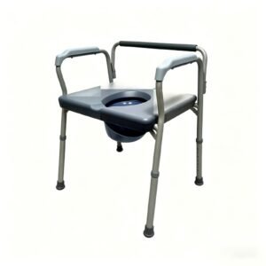 Lightweight Aluminum Portable Commode featuring aluminum commode chair and heavy duty commode chair; suited to suitable beside a bed