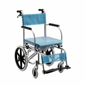 Waterproof Folding Shower Commode Wheelchair featuring manual wheelchair and folding wheelchair; suited to home bathrooms