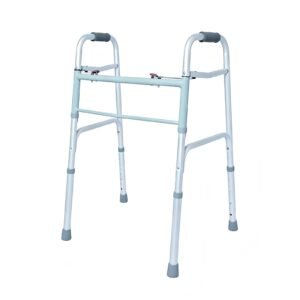 100 kg Lightweight Folding Aluminum Walker featuring 100 kg folding aluminum walker; suited to Key functions and design features include. | Standard folding walker view of 100 kg Lightweight Folding Aluminum Walker