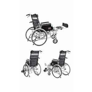 Full-reclining High-back Aluminum Wheelchair featuring manual wheelchair and folding wheelchair; suited to fracture recovery