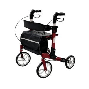 158 kg Folding Aluminum Shopping Rollator with 9-inch Front Wheels featuring 158 kg aluminum rollator; suited to Key functions and design features. | Folding Shopping Assist Stroller view of 158 kg Folding Aluminum Shopping Rollator with 9-inch Front Wheels
