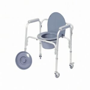 Lightweight Thickened Commode Chair featuring aluminum commode chair; suited to suitable for age-friendly home transfers. | Aluminum commode chair view of Lightweight Thickened Commode Chair