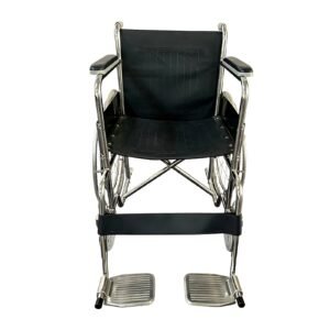 Compact Lightweight Folding Steel Wheelchair featuring manual wheelchair and folding wheelchair; suited to older adults