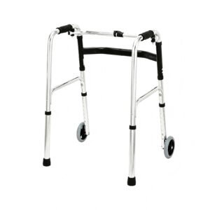 Folding Aluminum Walking and Standing Frame featuring walking standing frame; suited to rising and walking at home