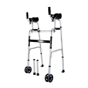 Folding Forearm-support Walker for Lower-limb Weakness featuring lower limb weakness mobility aid; suited to indoor movement without bending