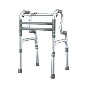 Folding Two-wheel Walker with Dual-level Handles featuring dual level rising handle support; suited to rising support