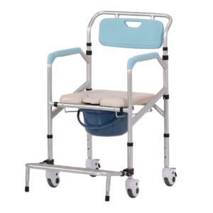 Maternity & Disabled Commode featuring aluminum commode chair and height adjustable commode chair; suited to suitable for age-friendly home renovation. | Height adjustable commode chair view of Maternity & Disabled Commode
