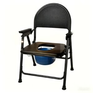 Medical Folding Commode Chair featuring commode chair steel and lightweight commode chair; suited to suitable beside a bed