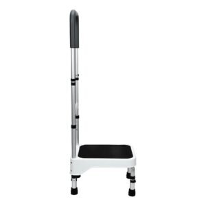 Convertible Aluminum One- or Two-step Stool featuring medical step stool and bedside step stool; suited to bedside transfers