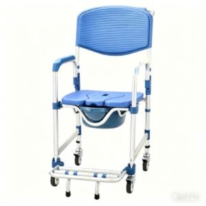 Narrow Portable Commode Chair featuring aluminum commode chair and lightweight commode chair; suited to suitable for small homes