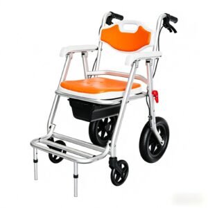 Nursing Folding Shower Commode featuring aluminum commode chair and lightweight commode chair; suited to suitable for bedside toileting