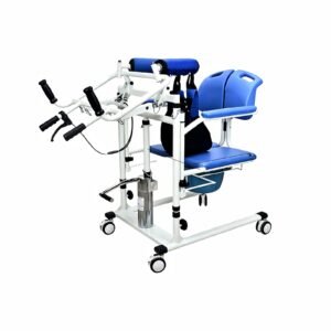 Hydraulic Standing-assist Transfer Chair with Seven Angles featuring hydraulic standing assist lift; suited to supervised transfer