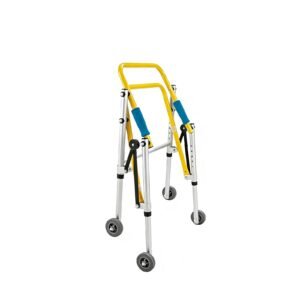 Adjustable Folding Pediatric Rehabilitation Walker featuring adjustable 41 51 cm child walking aid; suited to children with mobility limitations during. | Lightweight walker with wheels view of Adjustable Folding Pediatric Rehabilitation Walker