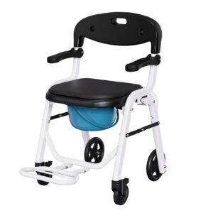 Portable Commode Seat featuring aluminum commode chair and lightweight commode chair; suited to suitable for older residential renovations. | Aluminum commode chair view of Portable Commode Seat