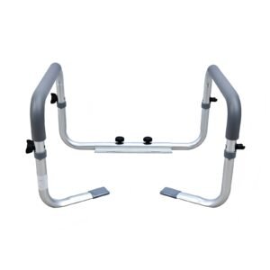 125 kg Adjustable Aluminum Clip-in Toilet Safety Rail featuring 125 kg aluminum toilet rail; suited to Key functions and design features include. | Raised toilet seat riser with arms view of 125 kg Adjustable Aluminum Clip-in Toilet Safety Rail