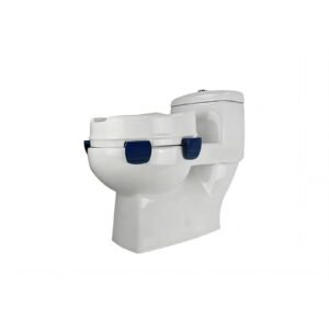 180 kg Clip-on Raised Toilet Seat in Three Heights featuring clip on toilet riser; suited to Key functions and design features include. | Raised elevated toilet seat view of 180 kg Clip-on Raised Toilet Seat in Three Heights
