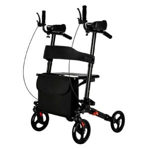100 kg Folding Forearm-support Aluminum Rollator with Seat featuring 100 kg forearm rollator; suited to Key functions and design features include. | Lightweight rollators view of 100 kg Folding Forearm-support Aluminum Rollator with Seat