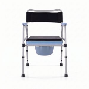 Reinforced Folding Shower Commode featuring aluminum commode chair and commode chair for elderly; suited to suitable for age-friendly homes
