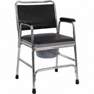 Reinforced Non-slip Commode Chair featuring aluminum commode chair and commode chair for elderly; suited to suitable for age-friendly bedrooms. | Aluminum commode chair view of Reinforced Non-slip Commode Chair