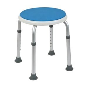 136 kg Round Adjustable Shower Stool with Removable Cushion featuring adjustable bath seat; suited to Key functions and design features include. | Basic shower chair view of 136 kg Round Adjustable Shower Stool with Removable Cushion
