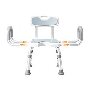 136 kg Tool-free U-seat Shower Chair featuring 136 kg u seat shower chair; suited to Key functions and design features include. | Foldable Bathroom Shower Stool view of 136 kg Tool-free U-seat Shower Chair