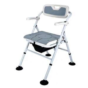 Shower Stool with Commode Pail featuring commode chair steel and lightweight commode chair; suited to suitable for bedside toileting