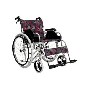 Lightweight Folding Manual Wheelchair with Triple Brakes featuring folding wheelchair and mobility aid; suited to home elder care
