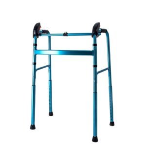 Folding Stair-climbing Walker with Rotating Feet featuring slope walking aid; suited to moving on home stairs and ramps