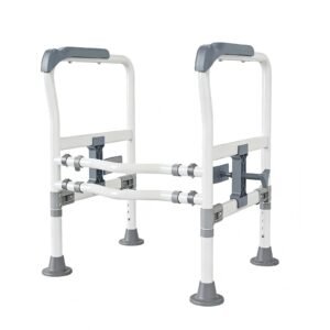 100 kg Institutional Adjustable Toilet Safety Frame with Clamps featuring 100 kg institutional toilet frame; suited to Key functions and design. | Medical Toilet Grab Bar view of 100 kg Institutional Adjustable Toilet Safety Frame with Clamps
