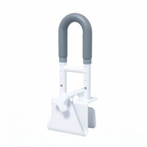 Ergonomic Arched Adjustable Bathtub Assist Rail featuring bathtub grab bar and arched tub rail; suited to home aging-in-place projects