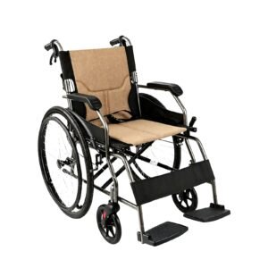 Standard Aluminum Folding Manual Wheelchair featuring folding wheelchair and mobility aid; suited to home routines