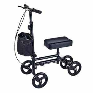 100 kg Steel Knee Walker with Shopping Bag featuring shopping bag knee scooter; suited to Key functions and design features include. | Lightweight walker with wheels view of 100 kg Steel Knee Walker with Shopping Bag
