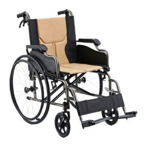 Lightweight Aluminum Folding Manual Wheelchair featuring folding wheelchair and mobility aid; suited to home routines