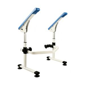 Flip-up Toilet Safety Rail Frame featuring adjustable 54.5 69.5 cm frame and drill free toilet armrest; suited to home toilet safety