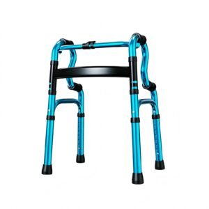 Medical Folding Rehabilitation Walker with Dual-level Handles featuring medical rehabilitation walker; suited to stable early-stage rehabilitation. | Two wheel walkers view of Medical Folding Rehabilitation Walker with Dual-level Handles