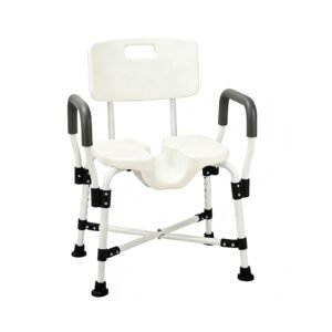 125 kg U-shaped Positioning Shower Chair with Removable Armrests and Backrest featuring u shaped shower chair; suited to Key functions and design. | Waterproof shower chair view of 125 kg U-shaped Positioning Shower Chair with Removable Armrests and Backrest