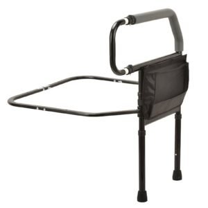 Adjustable Bed Assist Rail with Storage featuring bed safety rail and bedside assist handle; suited to homes