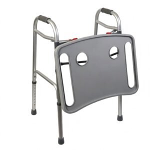 ABS Walker Tray with Cup Holder featuring waterproof mobility aid table; suited to walker users at home