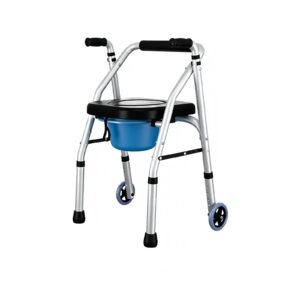 Lightweight Folding Push-chair Walker with Removable Backrest featuring removable backrest walking aid; suited to stable home movement
