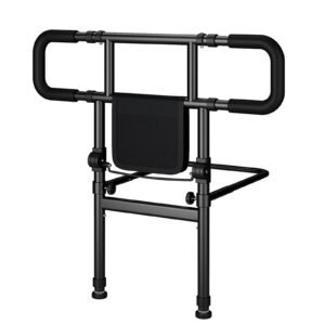 Extra-wide One-touch Folding Bed Rail featuring bed safety rail and bedside assist handle; suited to home elder care
