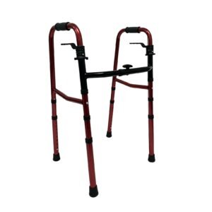100 kg Width-adjustable Folding Aluminum Walker featuring 100 kg width adjustable walker; suited to Key functions and design features include. | Lightweight folding walker view of 100 kg Width-adjustable Folding Aluminum Walker